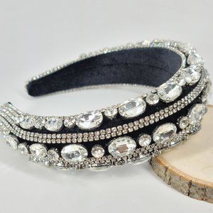 NWT Glam Bling Rhinestone Padded Headband NEWW